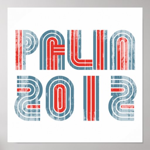 PALIN 2012 blue Faded.png Print