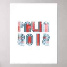 PALIN 2012 blue Faded.png Print