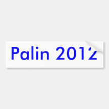 Palin 2012 bumper stickers