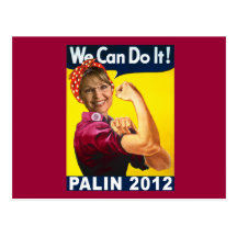 Palin 2012 Rosie the Riveter Poster Postcard