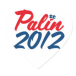 Palin 2012 heart stickers