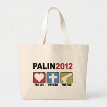 Palin 2012 tote bags