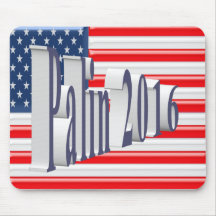 PALIN 2016 Mouse Pad, Blue-Gray 3D, Old Glory