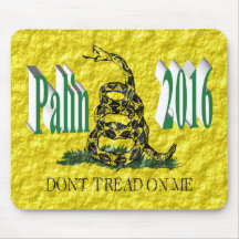 PALIN 2016 Mouse Pad, Blue-Green 3D, Gadsden