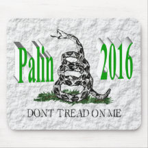 PALIN 2016 Mouse Pad, Light Green 3D,White Gadsden