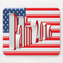 PALIN 2016 Mouse Pad, Light Red 3D, Old Glory