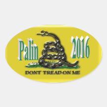 PALIN 2016 Sticker, Blue-Green 3D, Gadsden