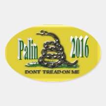 PALIN 2016 Sticker, Green 3D, Gadsden