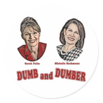 Palin and Bachmann Dumb and Dumber Sticker