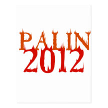 Palin is on fire post card