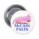 Palin McCain Pig Lipstick Pinback Button