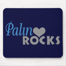 Palin Rocks My Heart Mousepad