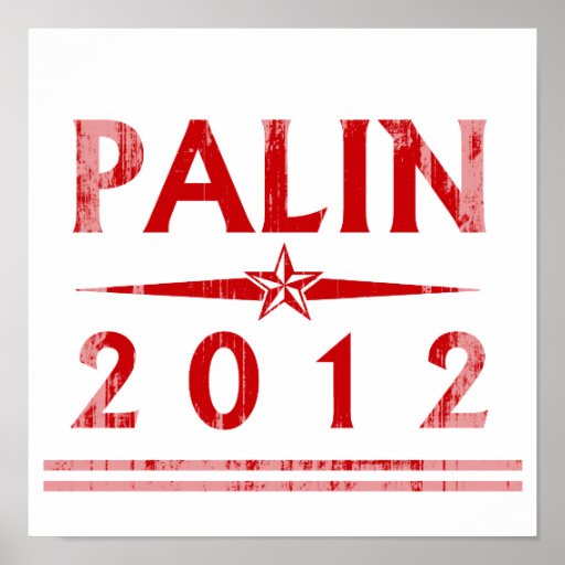 PALIN STAR red Faded.png Print