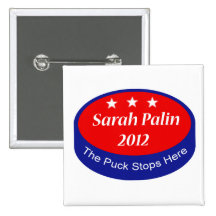 Palin The puck stops here Buttons