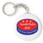 Palin The puck stops here Keychain