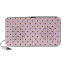 Pâlissez - le modèle rose et brun de coeur haut-parleur iPhone