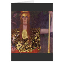 Pallas Athena by Gustav Klimt Card
