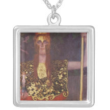 Pallas Athena by Gustav Klimt Necklaces