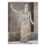 Pallas de Velletri, statue of helmeted Athena Greeting Card
