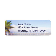 Palm and Sky Custom Return Address Labels