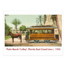 Palm Beach, Florida, Train Post Card