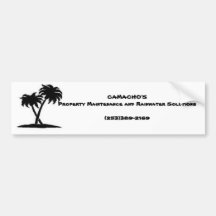 palm, CAMACHO'S Property Maintenance and Rainwa... Bumper Sticker