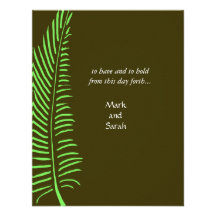 Palm Frond RSVP Personalized Invitation