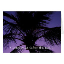 Palm Frond Silhouette; Customizable Cards