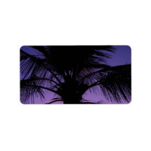 Palm Frond Silhouette Personalized Address Labels