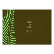 Palm Frond Wedding Invitation