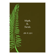 Palm Frond Wedding P Invitation