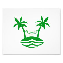 palm hammock beach smile green.png photographic print