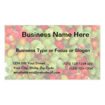 palm nuts green and red. business card template