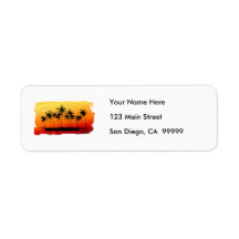 Palm Shadows at Sunset Return Address Label