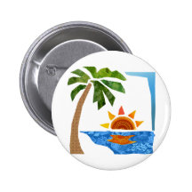 Palm, Sun & Sea Buttons