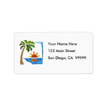 Palm, Sun & Sea Labels