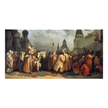 Palm Sunday In Moscow At The Time Of Tsar Alexei Photo Greeting Card