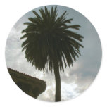 palm tree and clouds round stickers