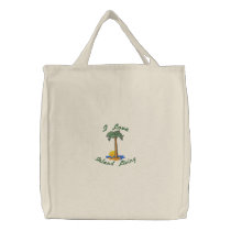 Palm Tree and Desert Island Tote Bag