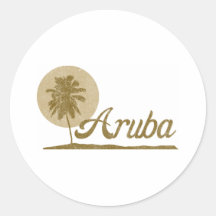 Palm Tree Aruba Stickers