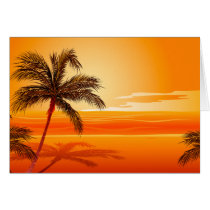 Palm Tree Beach Sunset