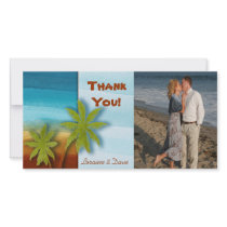Palm Tree / Beach theme wedding / event Photo Card