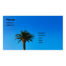 palm tree business card
