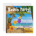 Palm Tree Cocktails Adult Beach Party Custom Invites