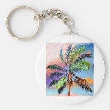 Palm Tree Colours Keychains