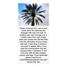 Palm Tree From Under 1 Personalized Photo Card