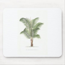 Palm tree illustration collection mouse pad