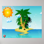 Palm Tree Island Poster