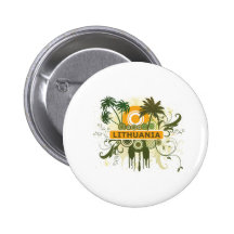 Palm Tree Lithuania Button