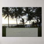 Palm Tree / Ocean Calendar (24X18) Posters